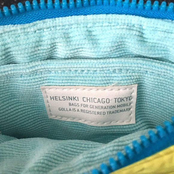 Golla Acid Yellow and Blue Corduoroy Smart Phone Pouch - Picture 7 of 13